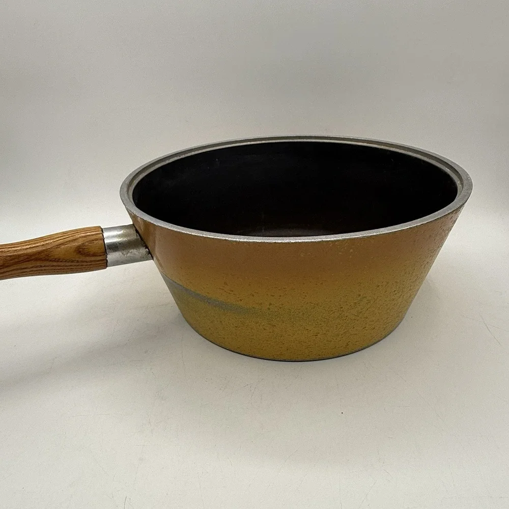 Vintage West Bend Country Forge Aluminum Harvest Orange 3 Qt Sauce Pan With Lid‎